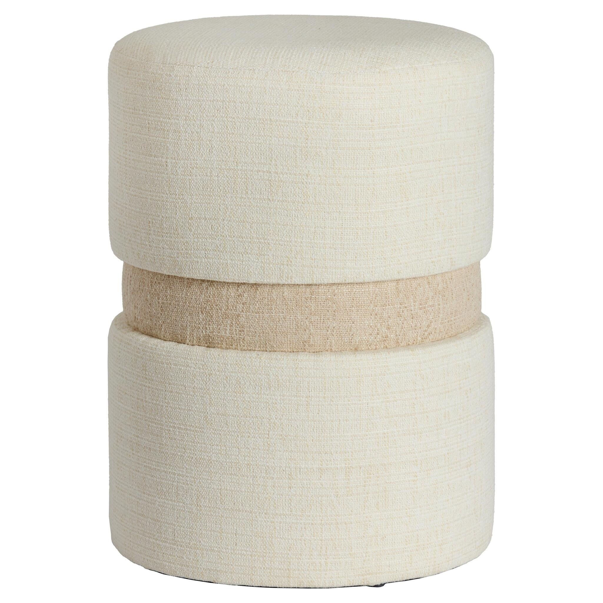 Runder Sitzpouf NOVIRA von Light &amp; Living in Beige und Creme