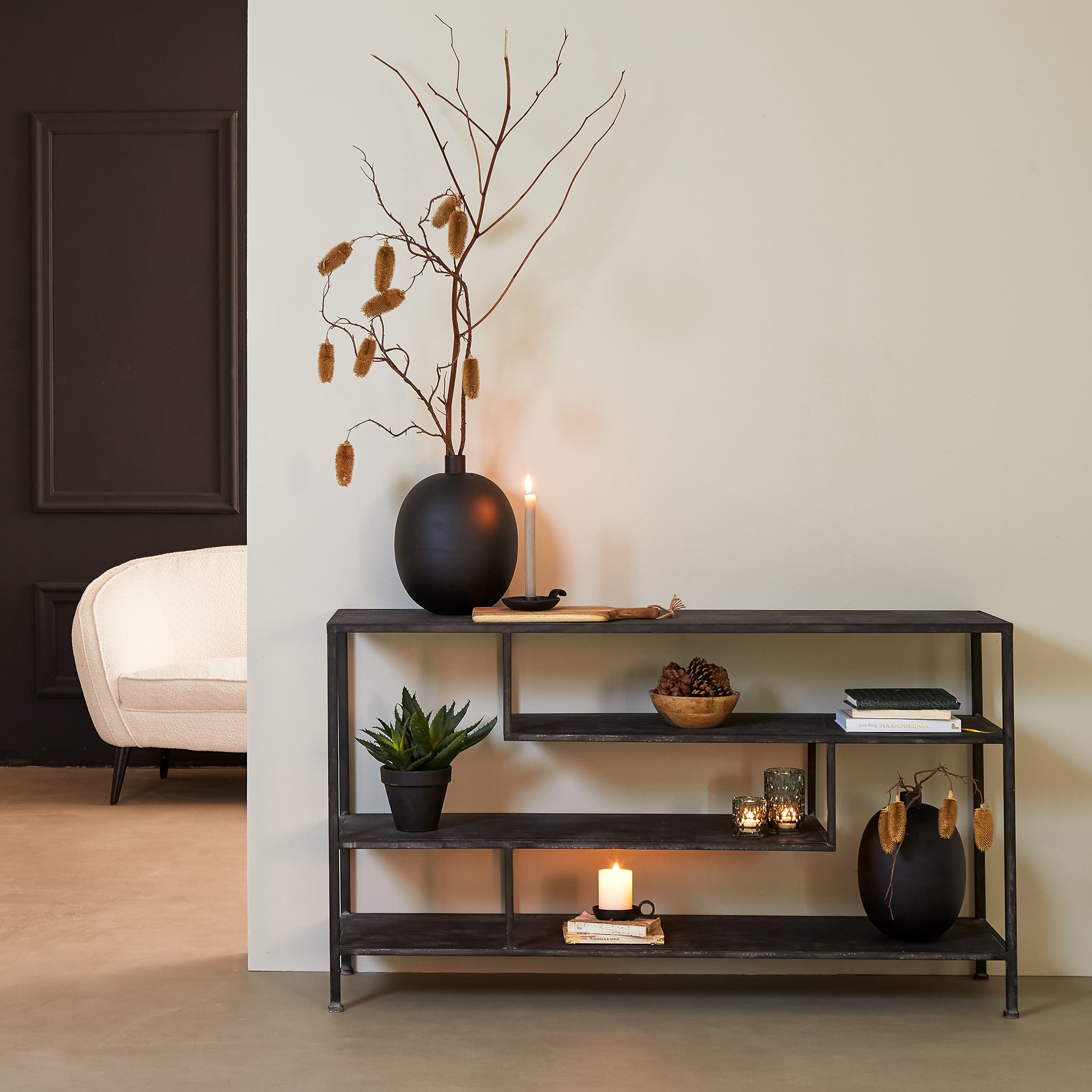 Sideboard YLAYA antik schwarz von Light &amp; Living