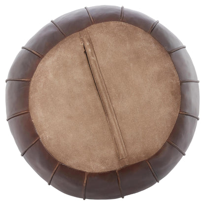 Gepolsterter Pouf in Dunkelbraun für Wohnzimmer