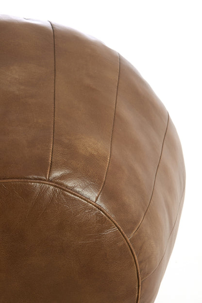 Gepolsterter Sitzpouf in Braun für Wohnzimmer