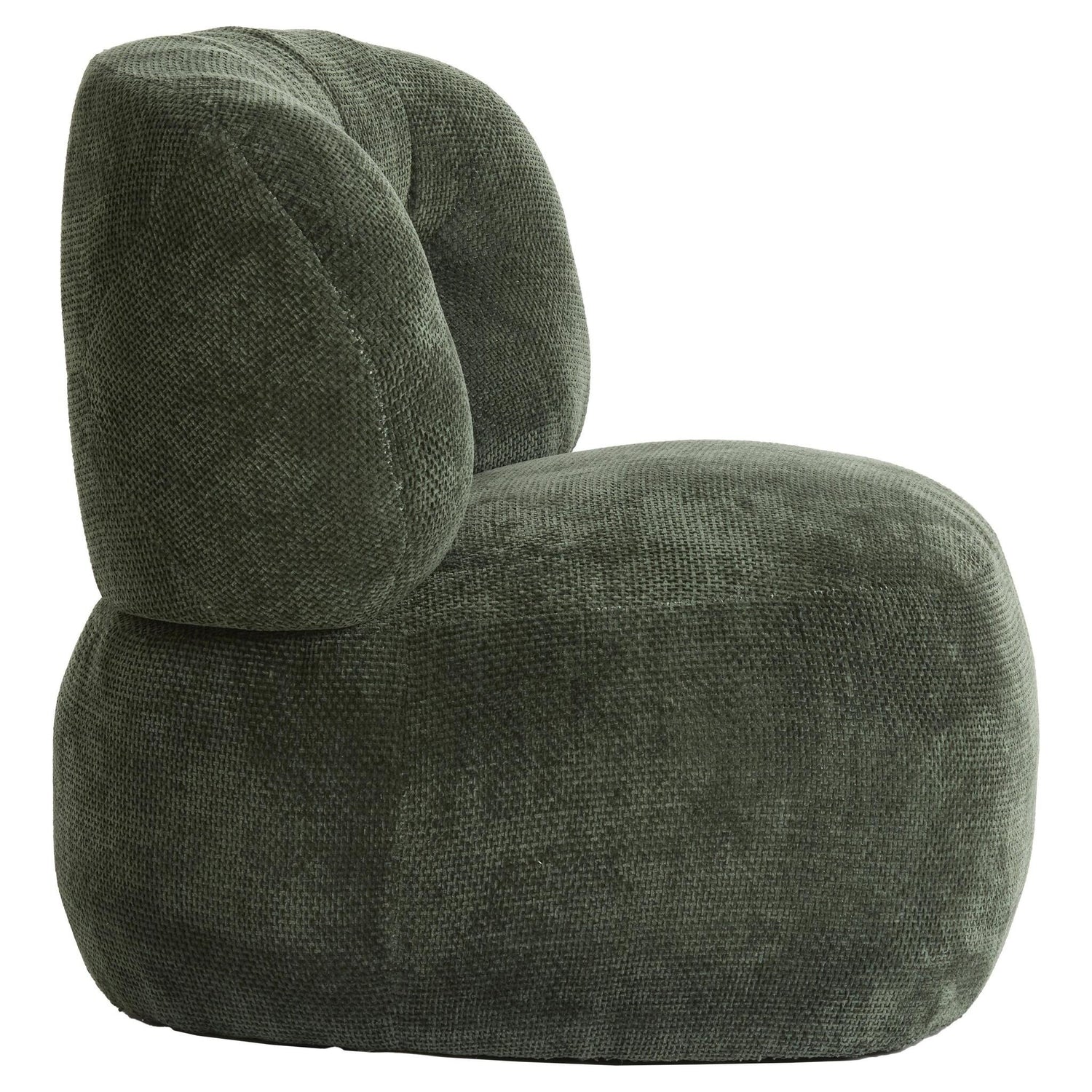 Gepolsterter Sessel in Grün mit harmonischer Silhouette