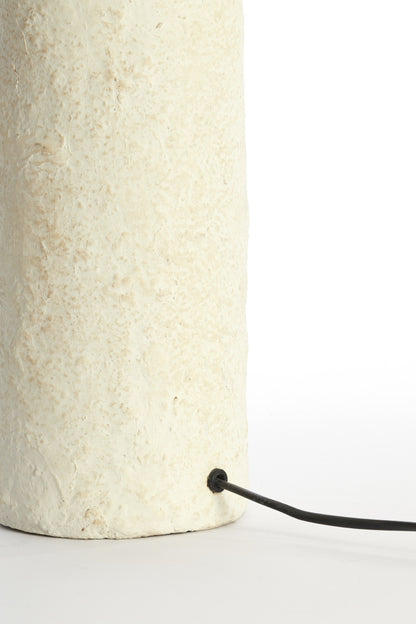 Tischleuchte mit organischer Form in Crème