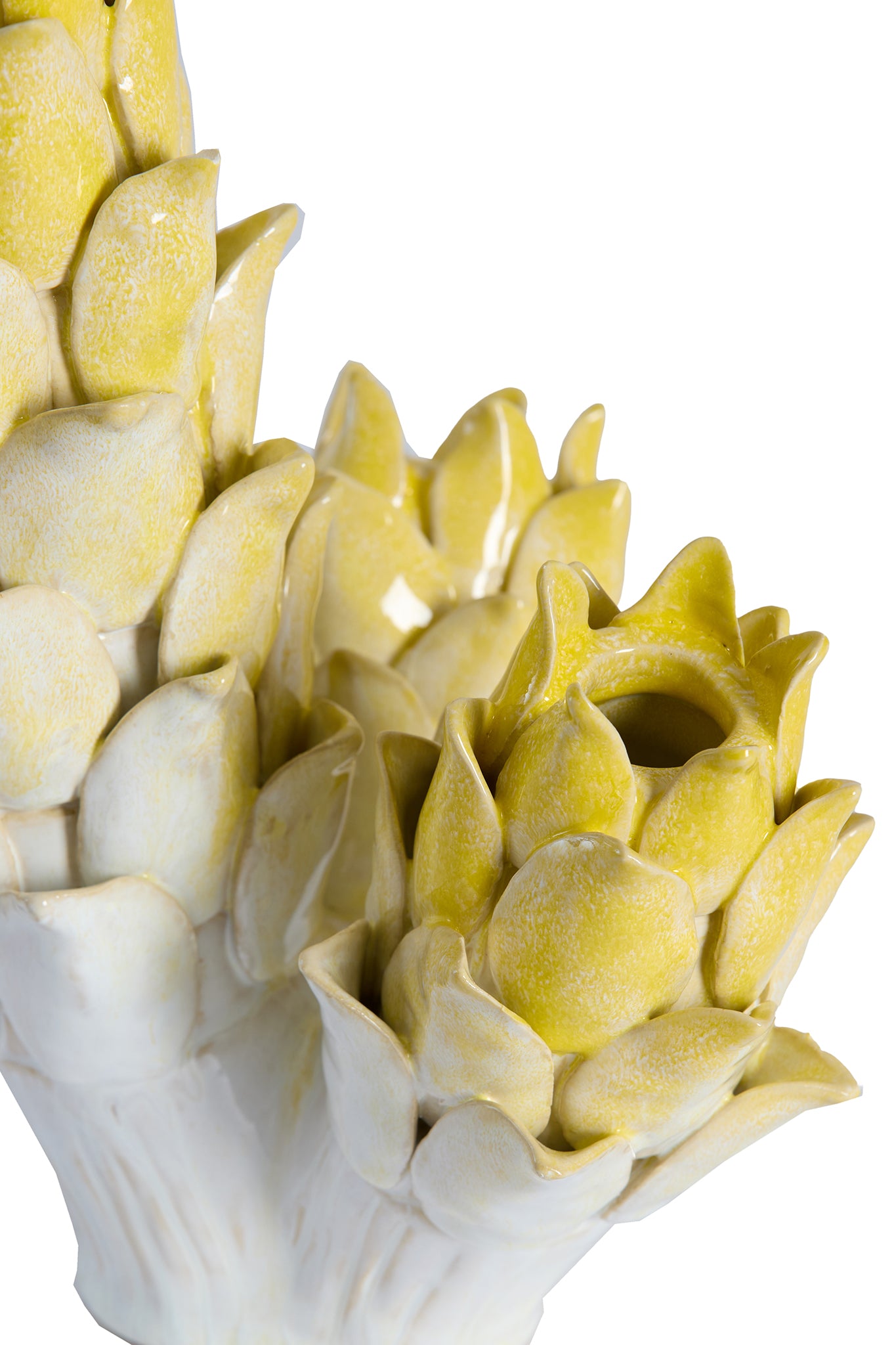 Vase CARCIOFO gelb/crème von Light &amp;Living