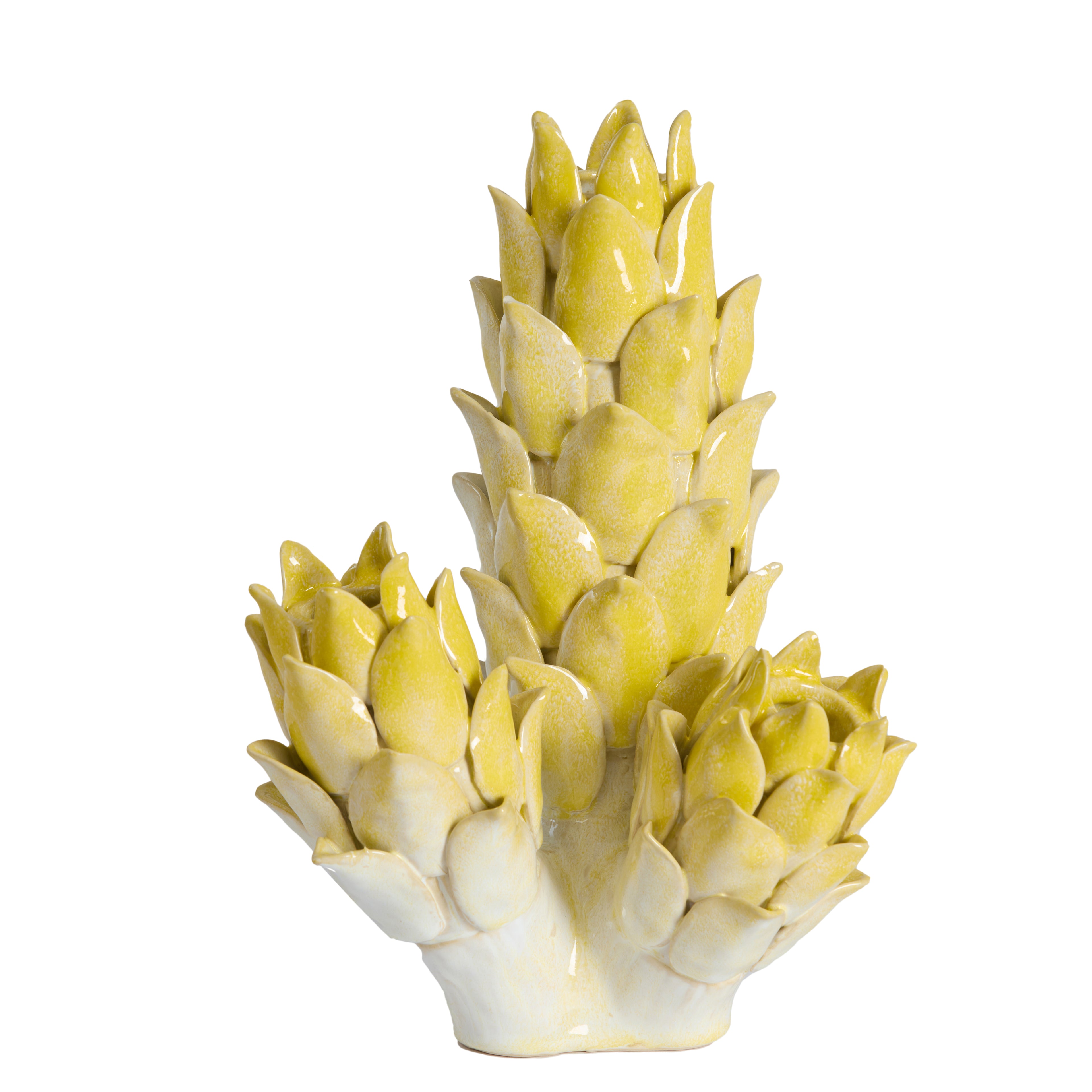 Vase CARCIOFO gelb/crème von Light &amp;Living