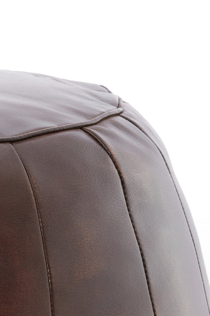 Rundes Sitzmöbel aus Leder mit strukturierter Oberfläche