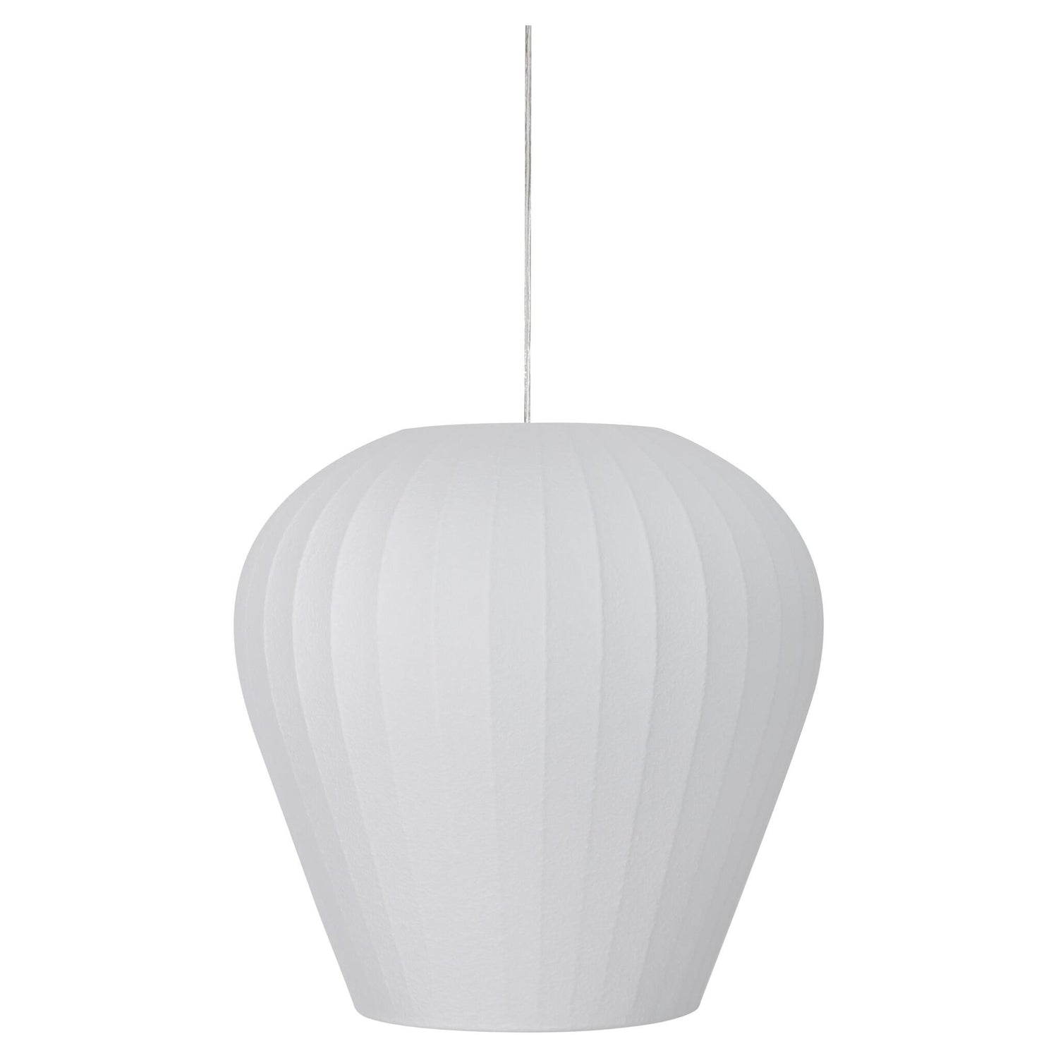 Weiße Hängeleuchte mit runder Form aus Kunststoff