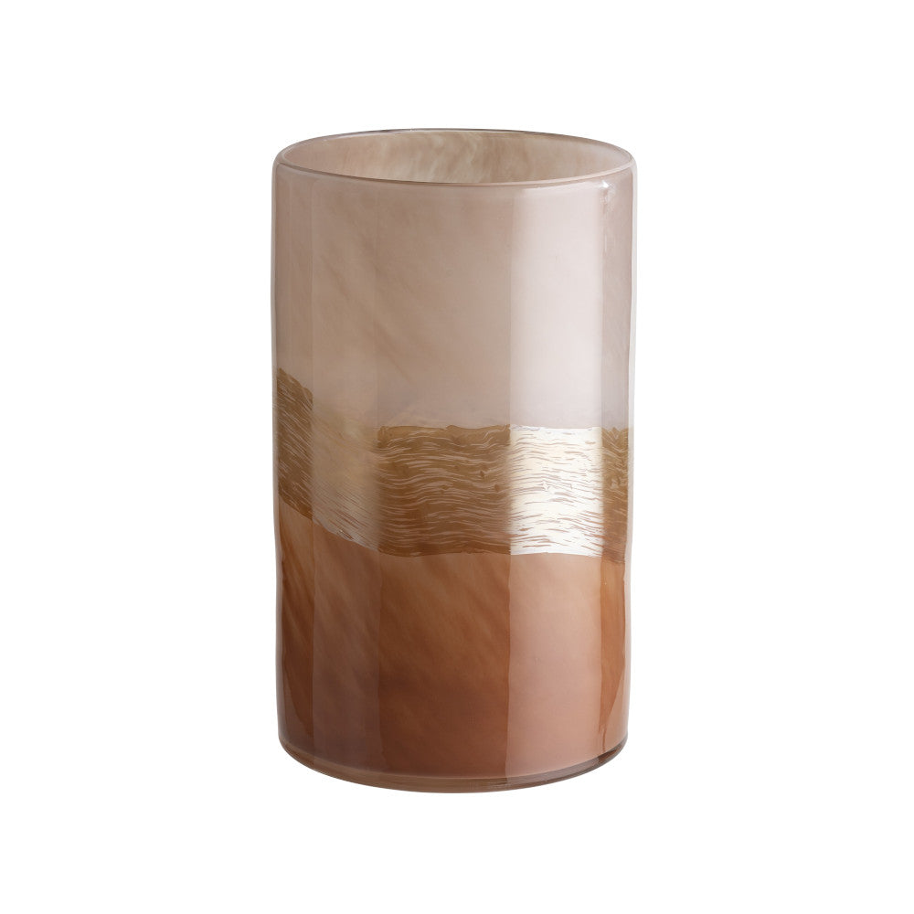 Vase LINEN beige/rosé H30cm