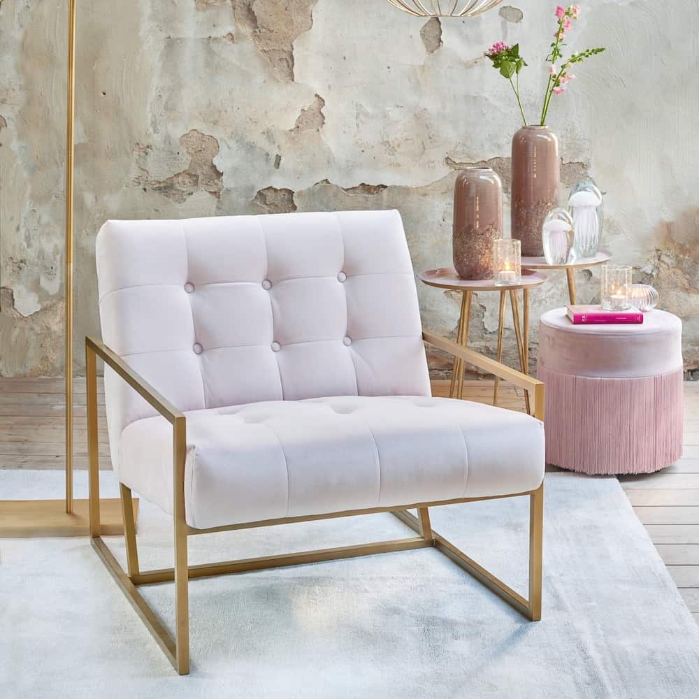 Light &amp; Living Loungesessel GENEVE Rosa