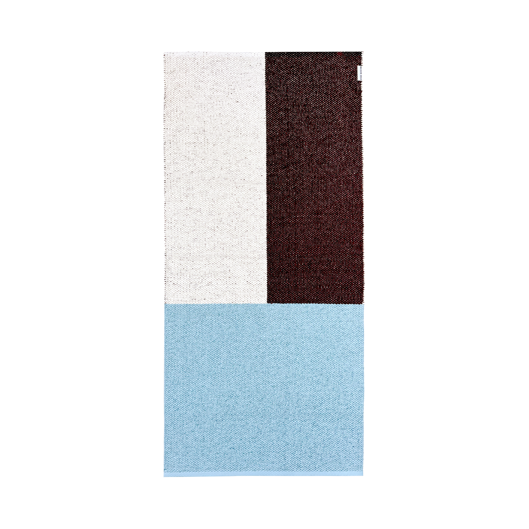 Jacquardgewebter Color Block Teppich im Format 70x150 cm von Maison Deux