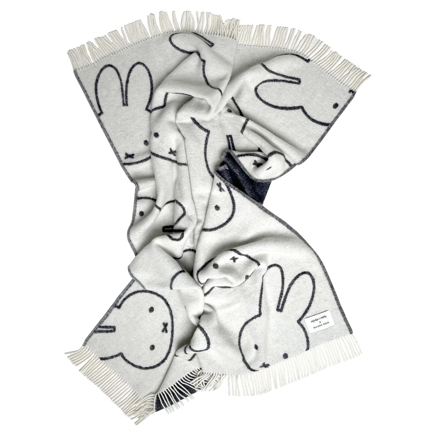 Wendbare Wolldecke mit ikonischem Miffy-Motiv von Maison Deux