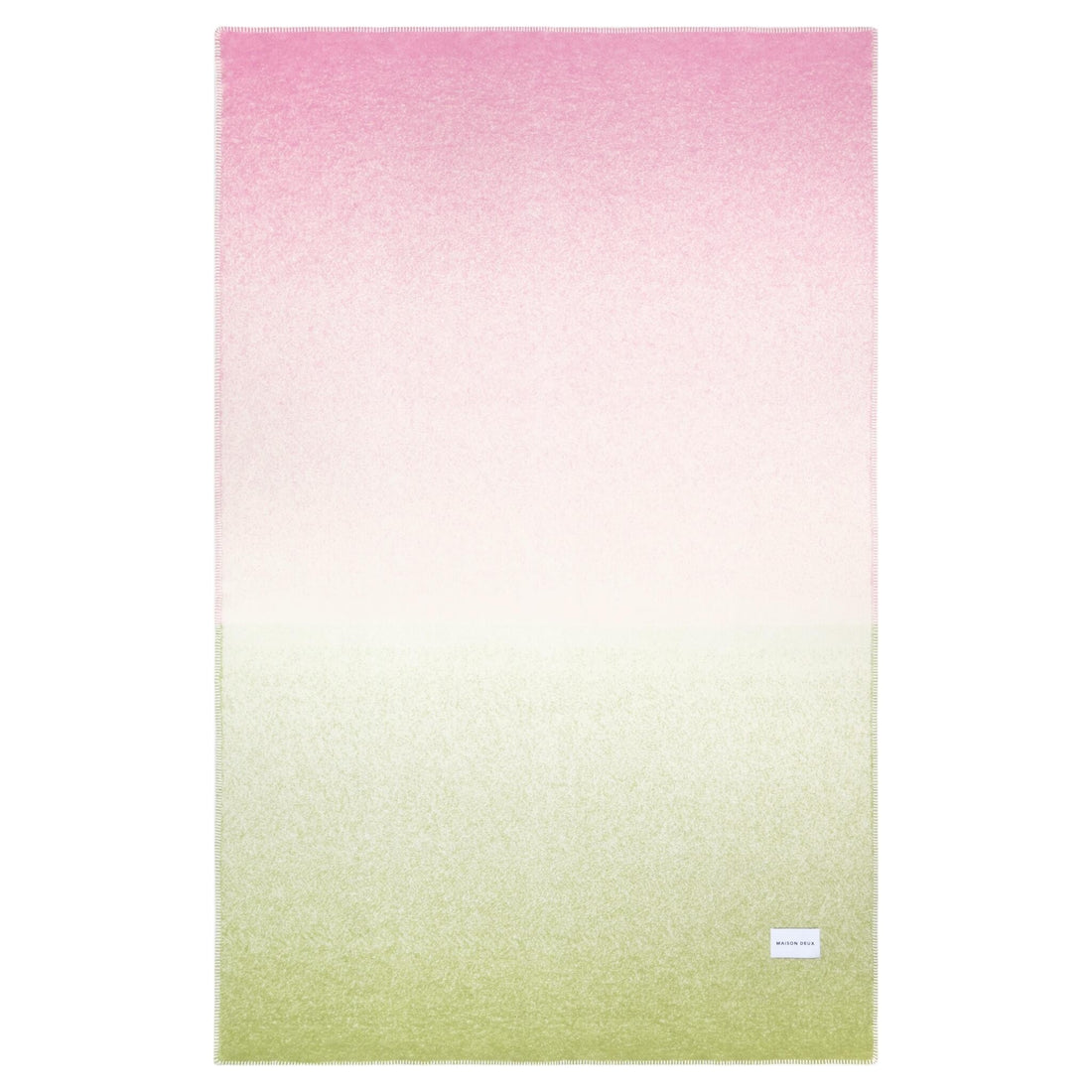 Wolldecke mit frischem Farbverlauf in Grün, Gelb und Pink