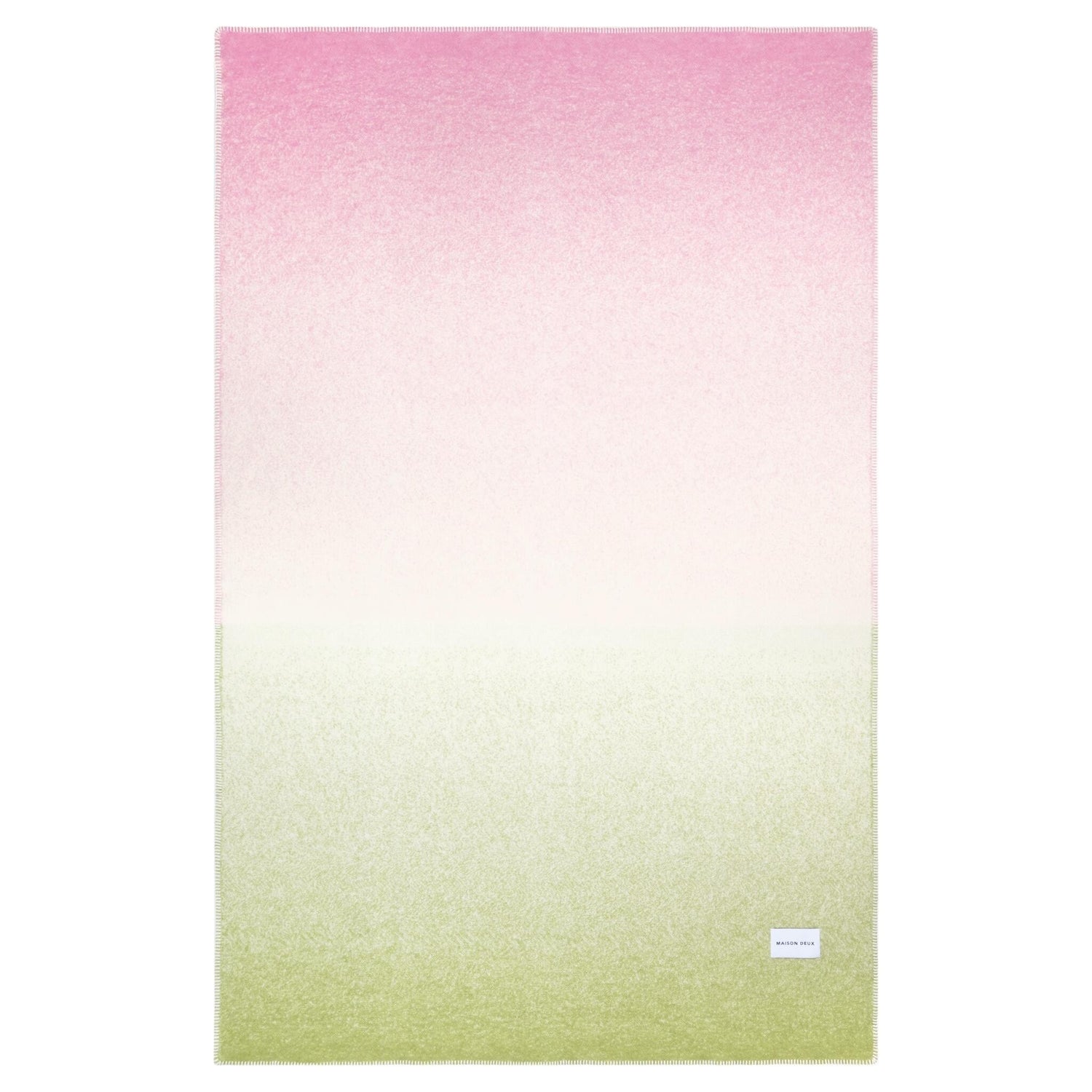 Wolldecke mit frischem Farbverlauf in Grün, Gelb und Pink