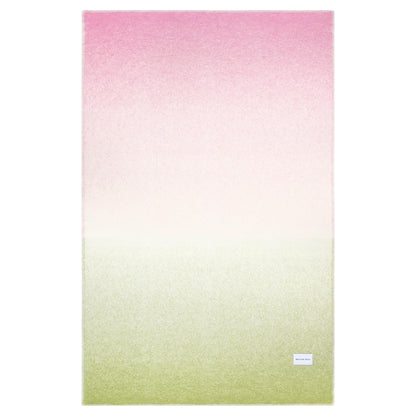 Wolldecke mit frischem Farbverlauf in Grün, Gelb und Pink