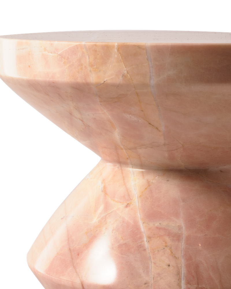 Marble Zig Zag Hocker hellrosa