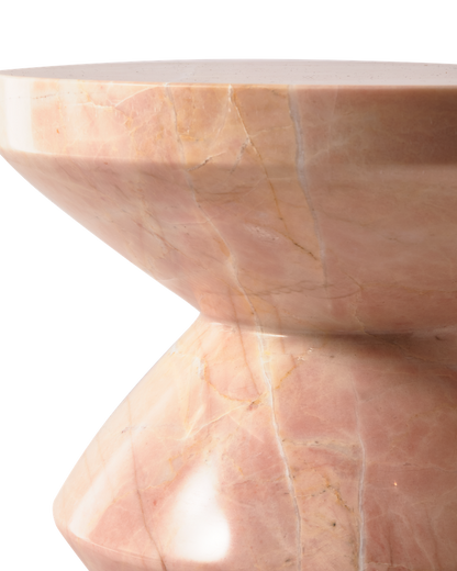 Marble Zig Zag Hocker hellrosa