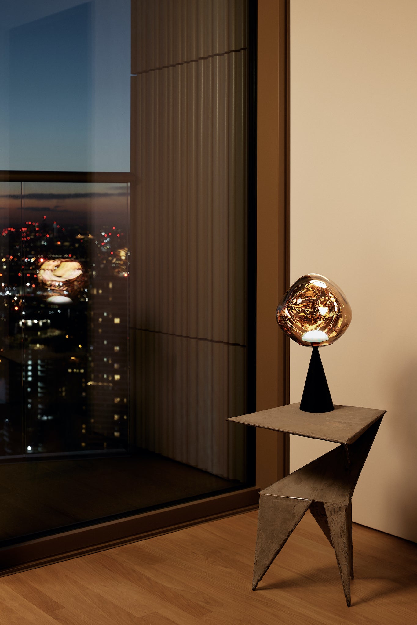 Metopole - Tom Dixon - Melt Table Light in Gold Polished Polycarbonate