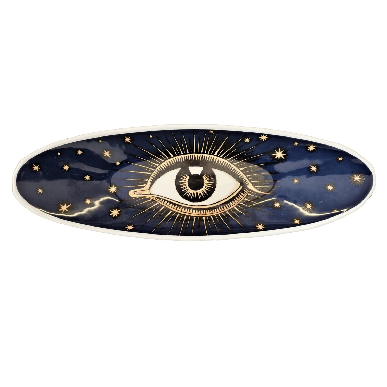 Murano Dekoschale EYES, Nachtblau 38x13 cm