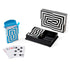 Modernes Kartenset in grafischer Op-Art-Lackbox von Jonathan Adler