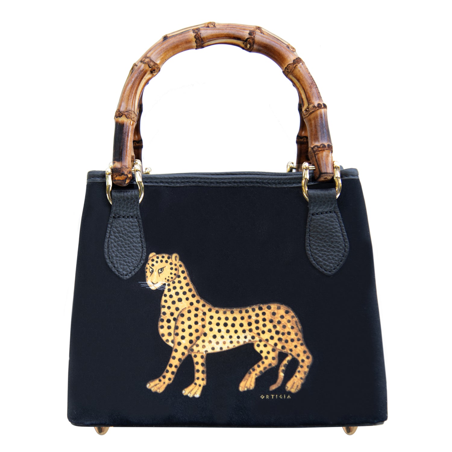 Samttasche BAMBOO BLACK – der Marke Ortigia Sicilia