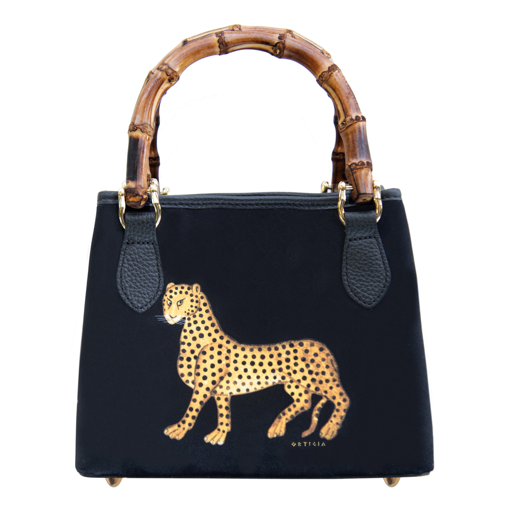Samttasche BAMBOO BLACK – der Marke Ortigia Sicilia