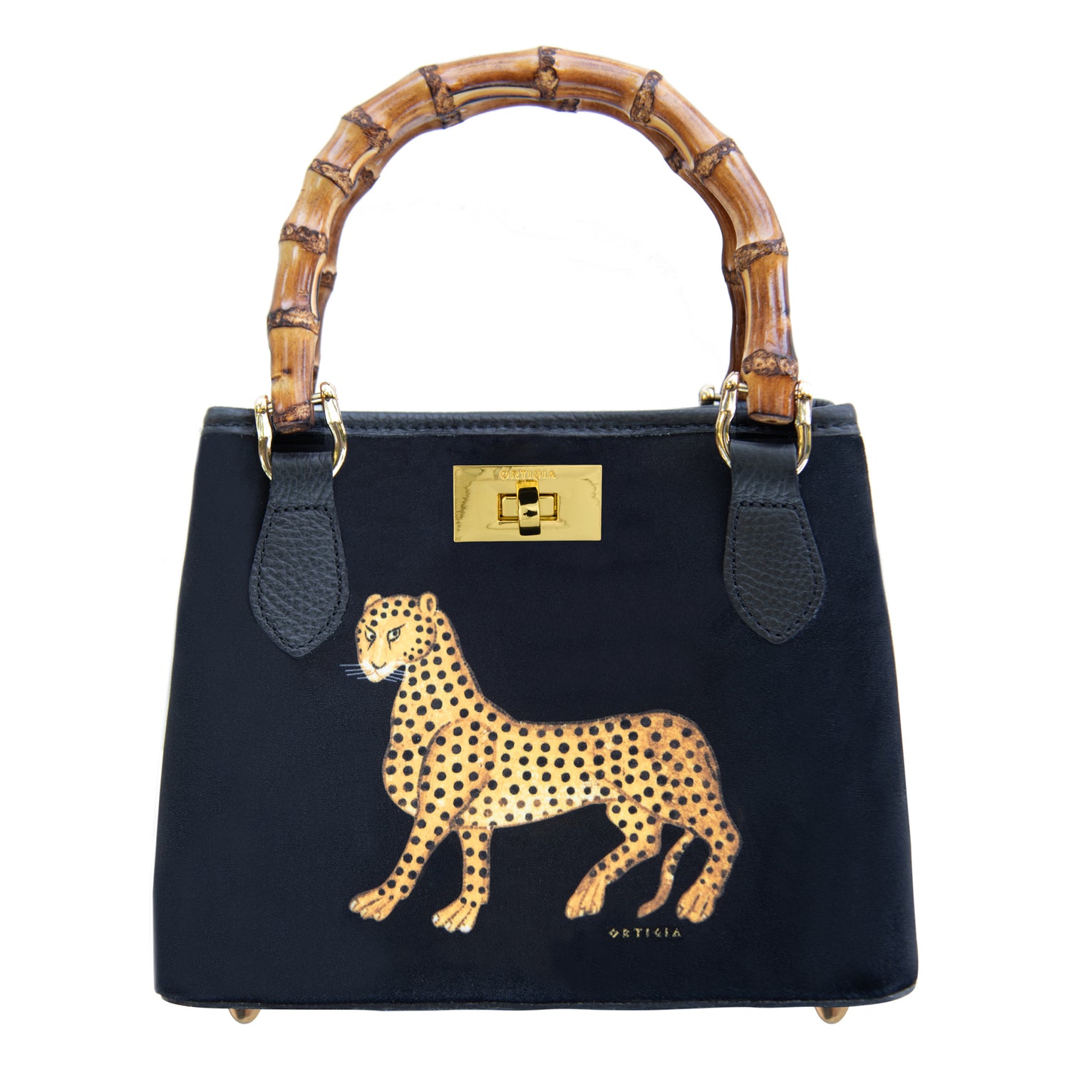 Samttasche BAMBOO BLACK – der Marke Ortigia Sicilia