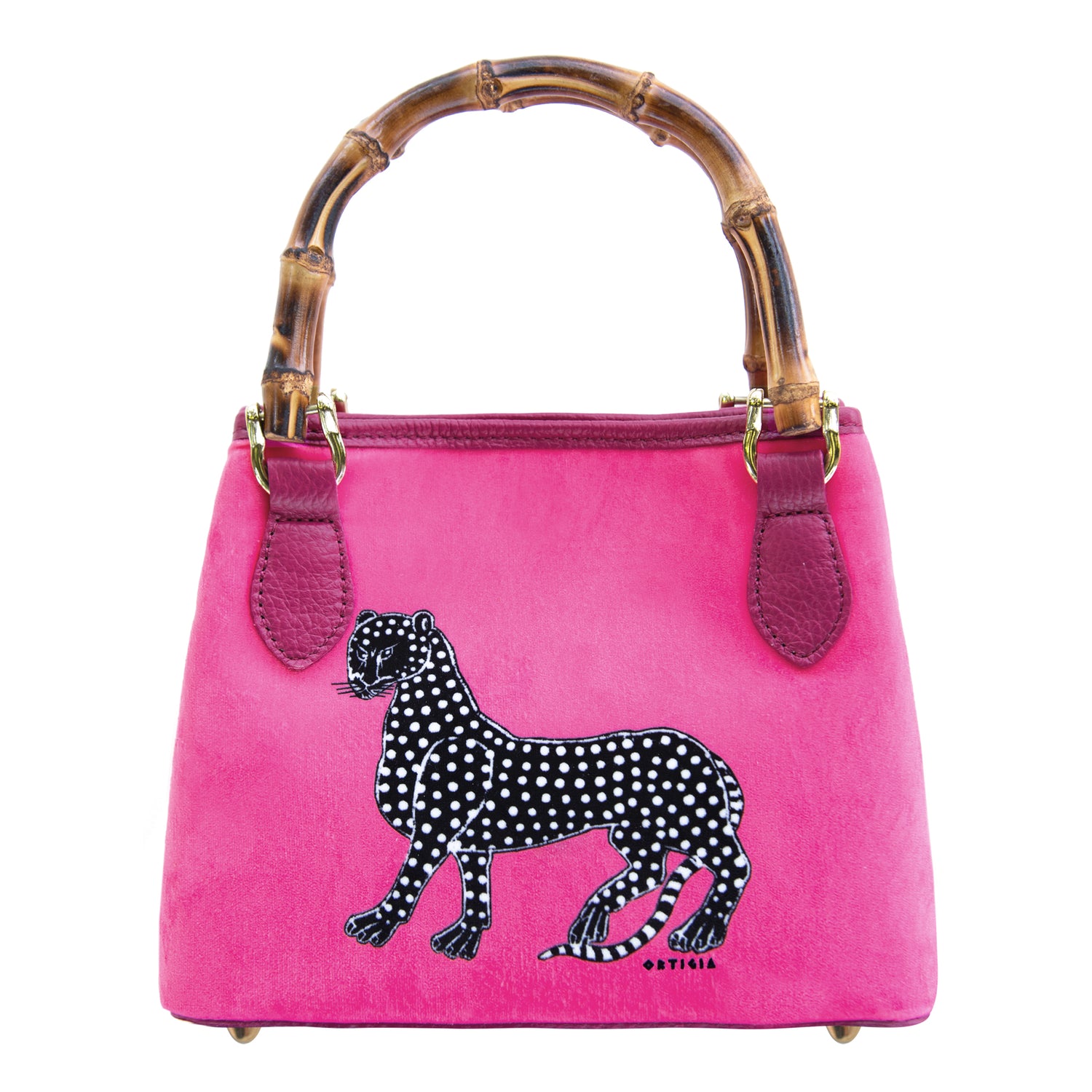 Samttasche BAMBOO PINK – der Marke Ortigia Sicilia