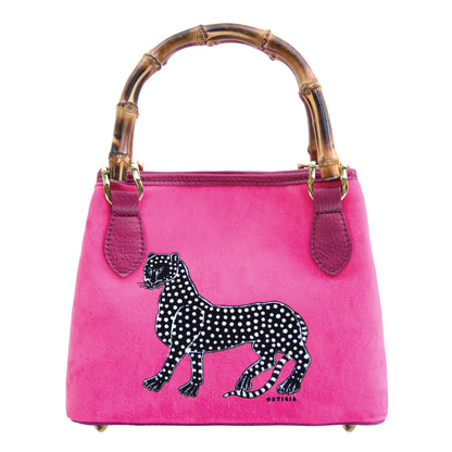 Samttasche BAMBOO PINK – der Marke Ortigia Sicilia