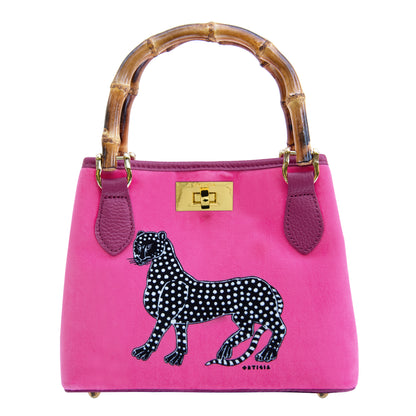 Samttasche BAMBOO PINK – der Marke Ortigia Sicilia