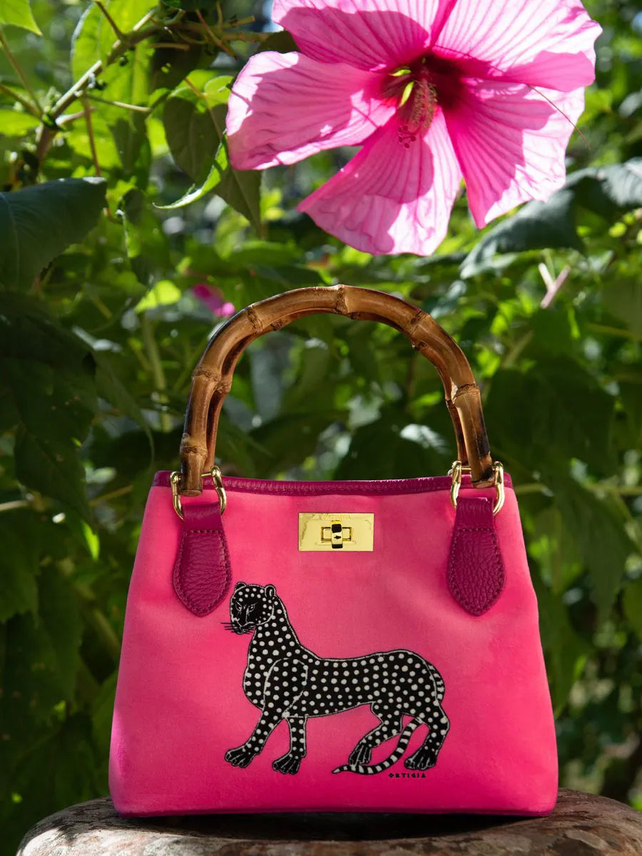 Samttasche BAMBOO PINK – der Marke Ortigia Sicilia