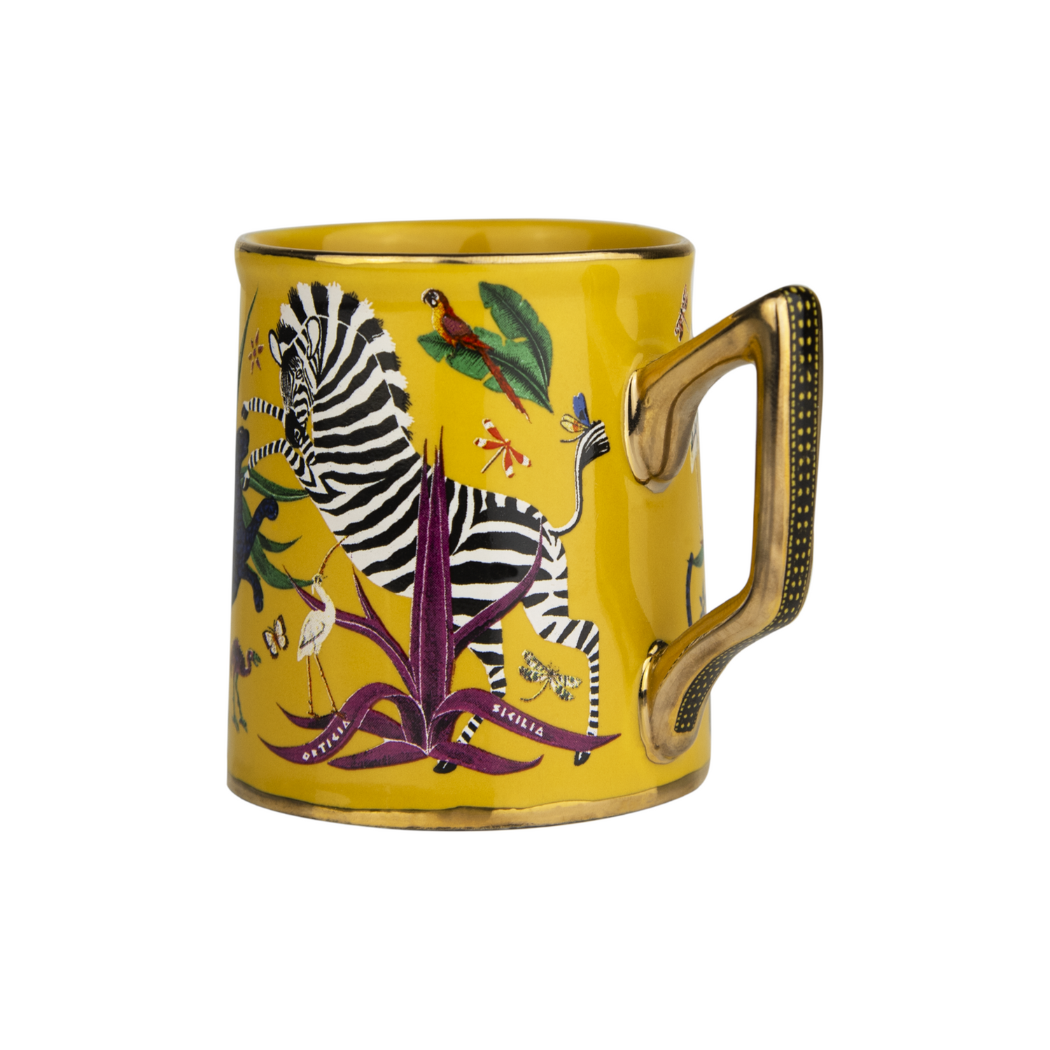Kombi aus sonnengelber Tasse und passender Geschenkverpackung