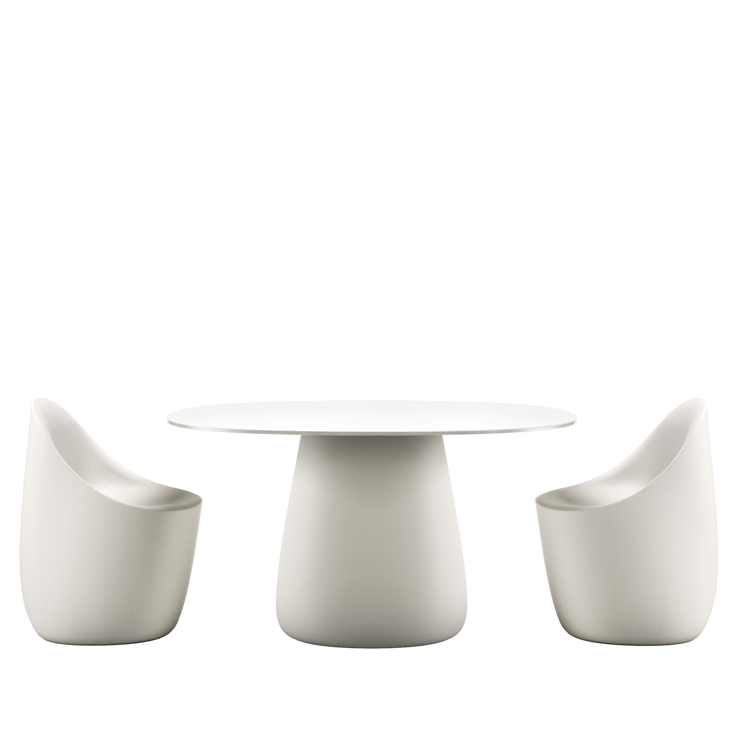 Outdoor Möbel - Cobble Table TOP 135, für drinnen &amp; draußen in warm weiss