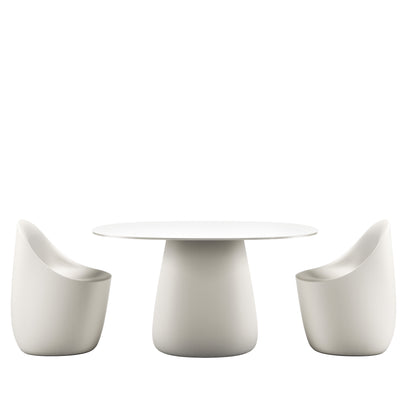 Outdoor Möbel - Cobble Table TOP 135, für drinnen &amp; draußen in warm weiss
