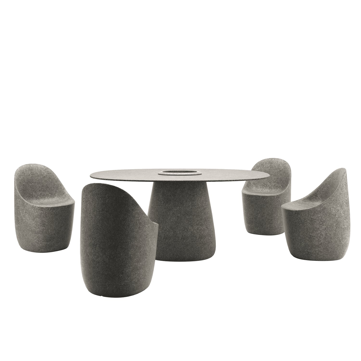 Outdoor Sitzgruppe Cobble von Qeeboo in mix grau