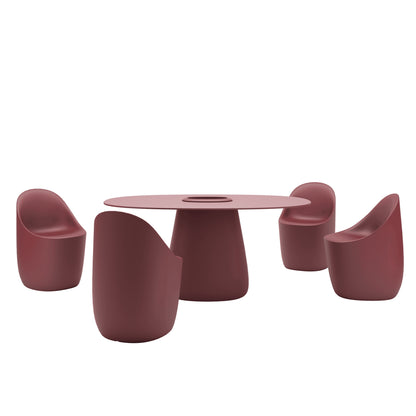 Outdoor Sitzgruppe Cobble von Qeeboo in Rot