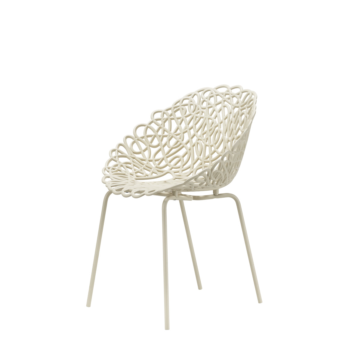 In- und Outdoorstuhl BACANA im 2er-Set von Qeeboo in Ivory