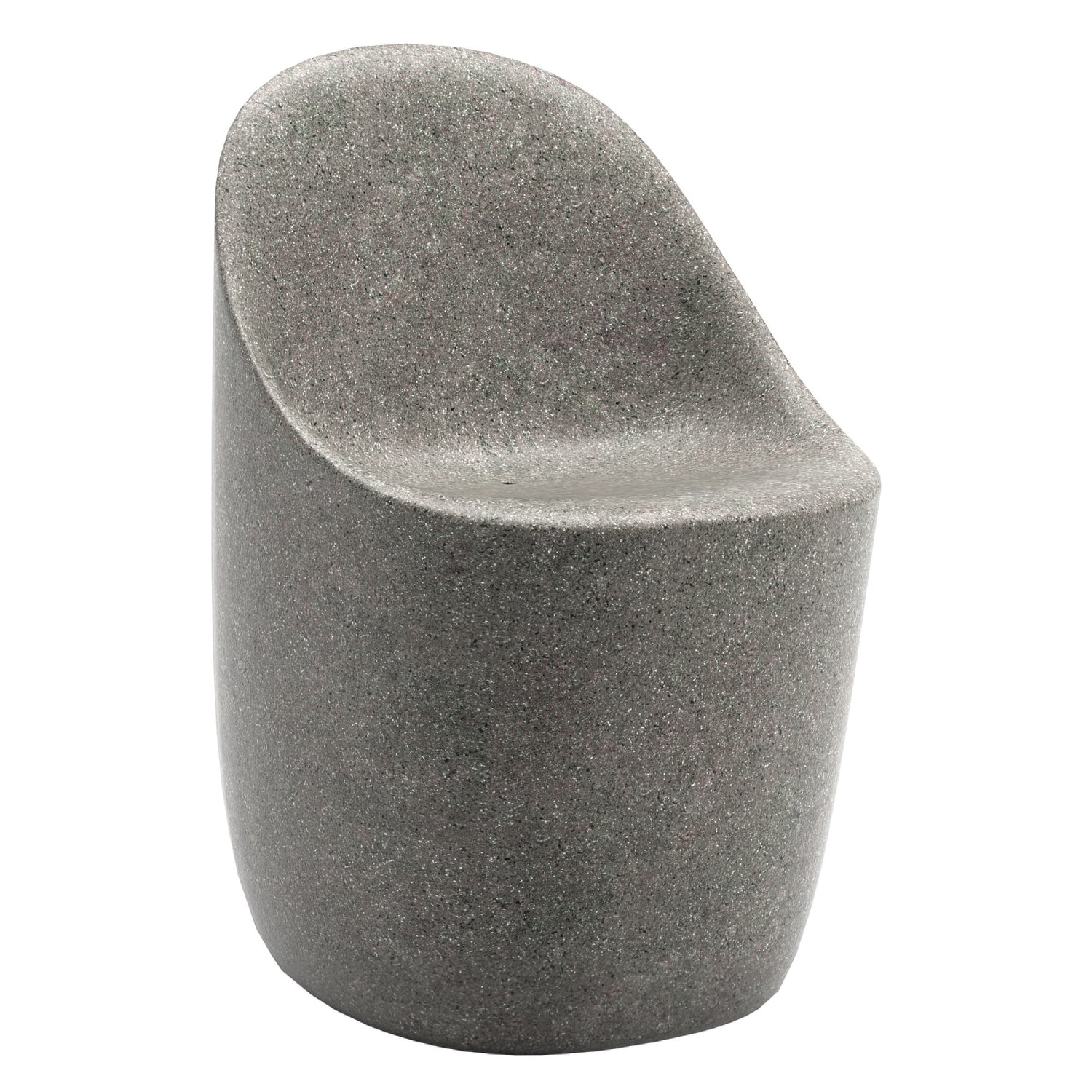 Cobble Chair von Qeeboo – Designstuhl für drinnen &amp; draußen in mix grey