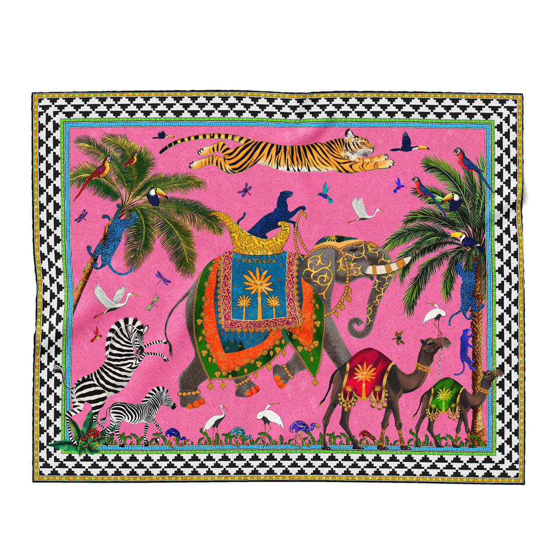 Pareo FLYING TIGER in Pink von Ortigia Sicilia