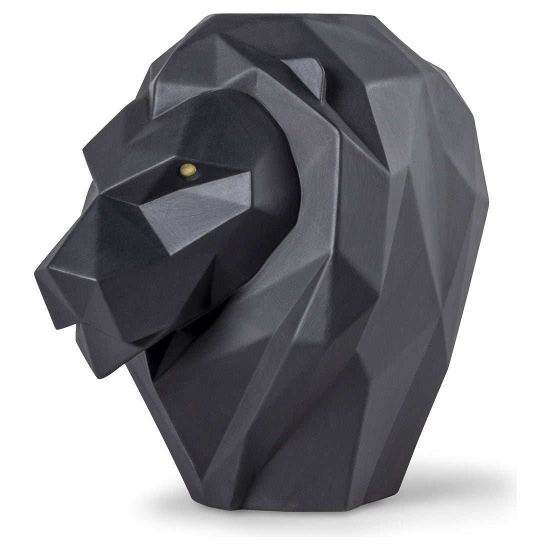 Origami-inspirierter Löwenkopf in Schwarz mit Diffusorstäbchen