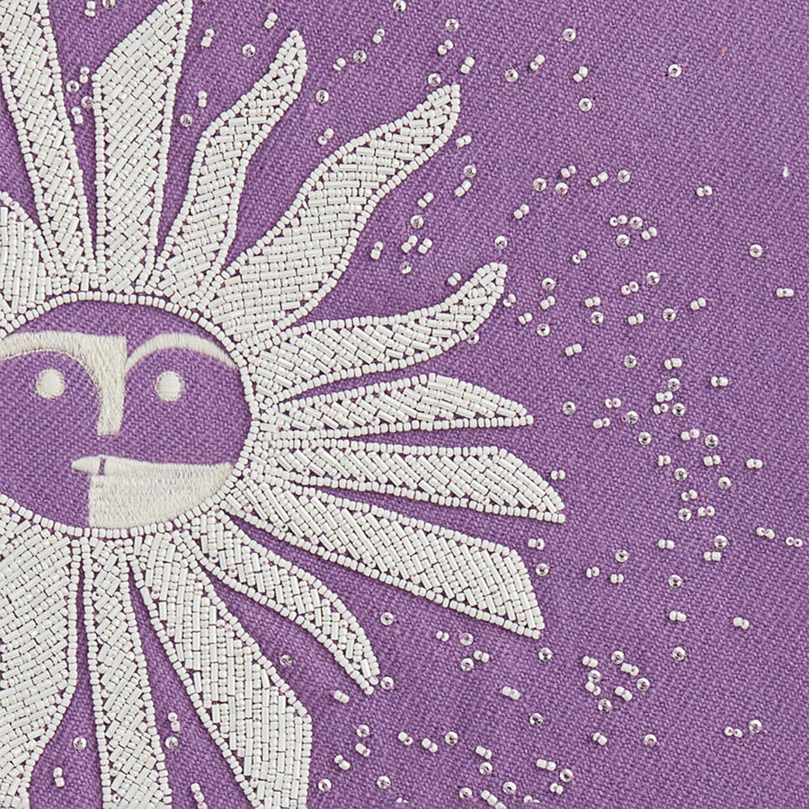 Plaid SUN aus 100% Merinowolle in lila von Jonathan Adler