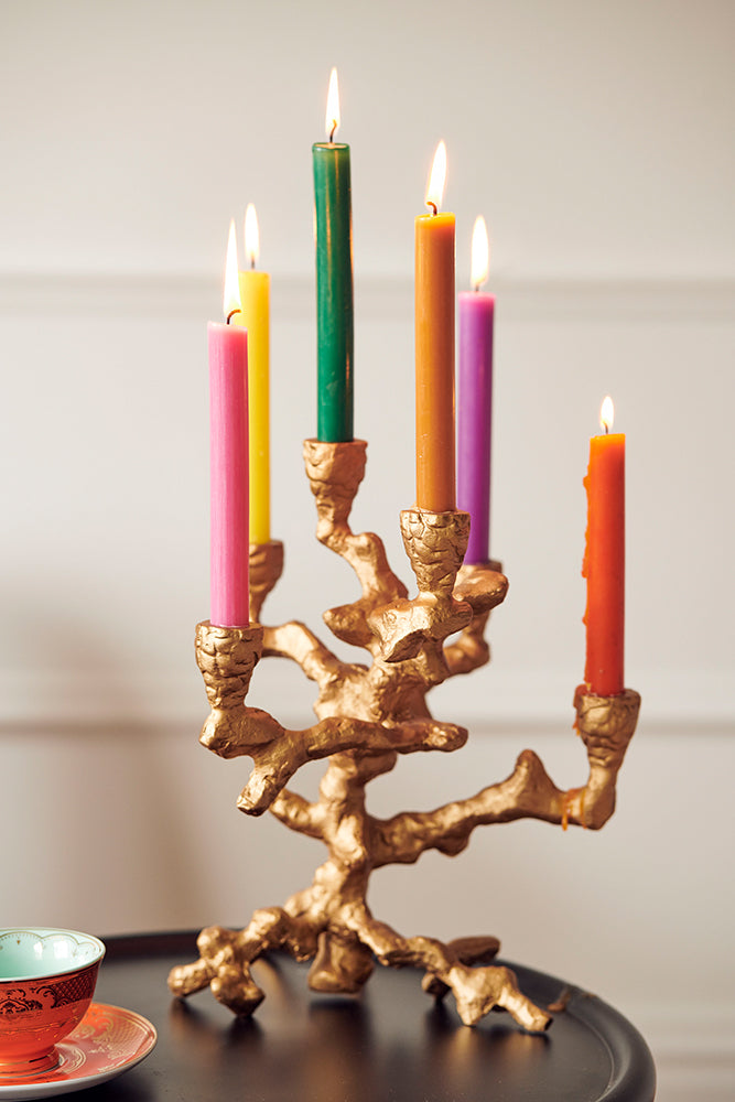 Inneneinrichtung Kerzenständer APPLE TREE gold Pols Potten