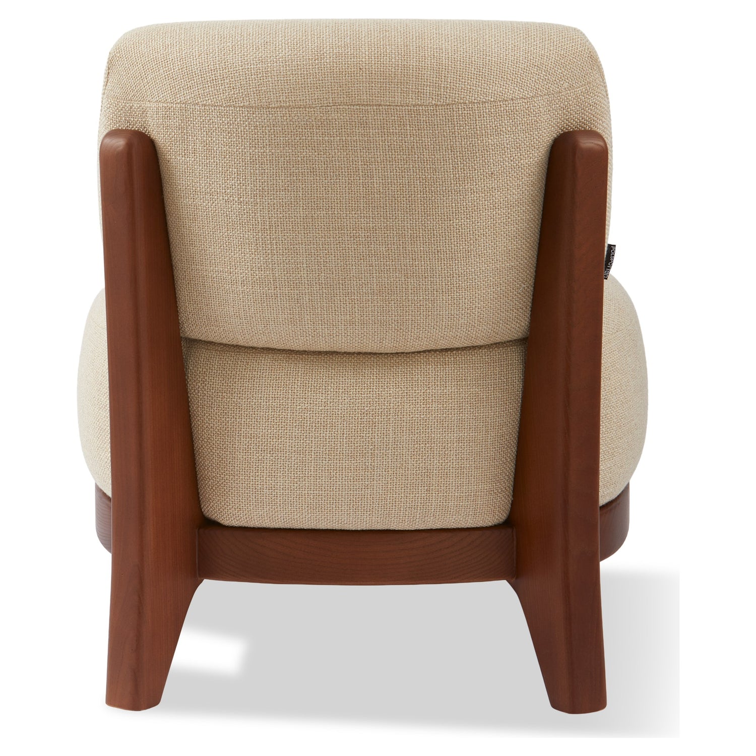 Pols Potten Fizz Chair mit hellem Textilgewebe und Holzrahmen