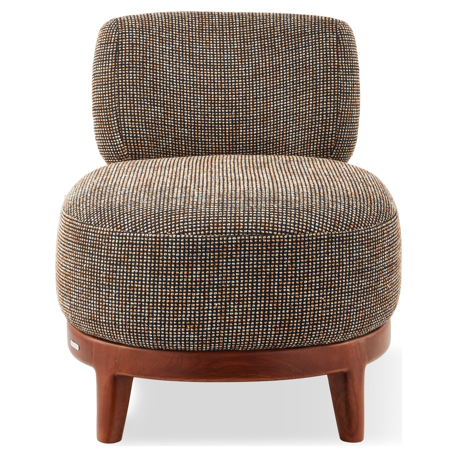 Fizz Lounge Chair in brauner Strukturpolsterung