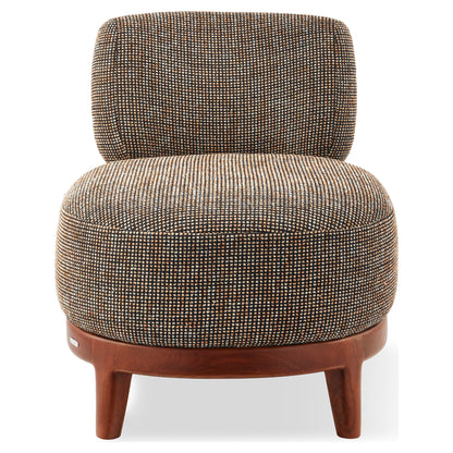 Fizz Lounge Chair in brauner Strukturpolsterung