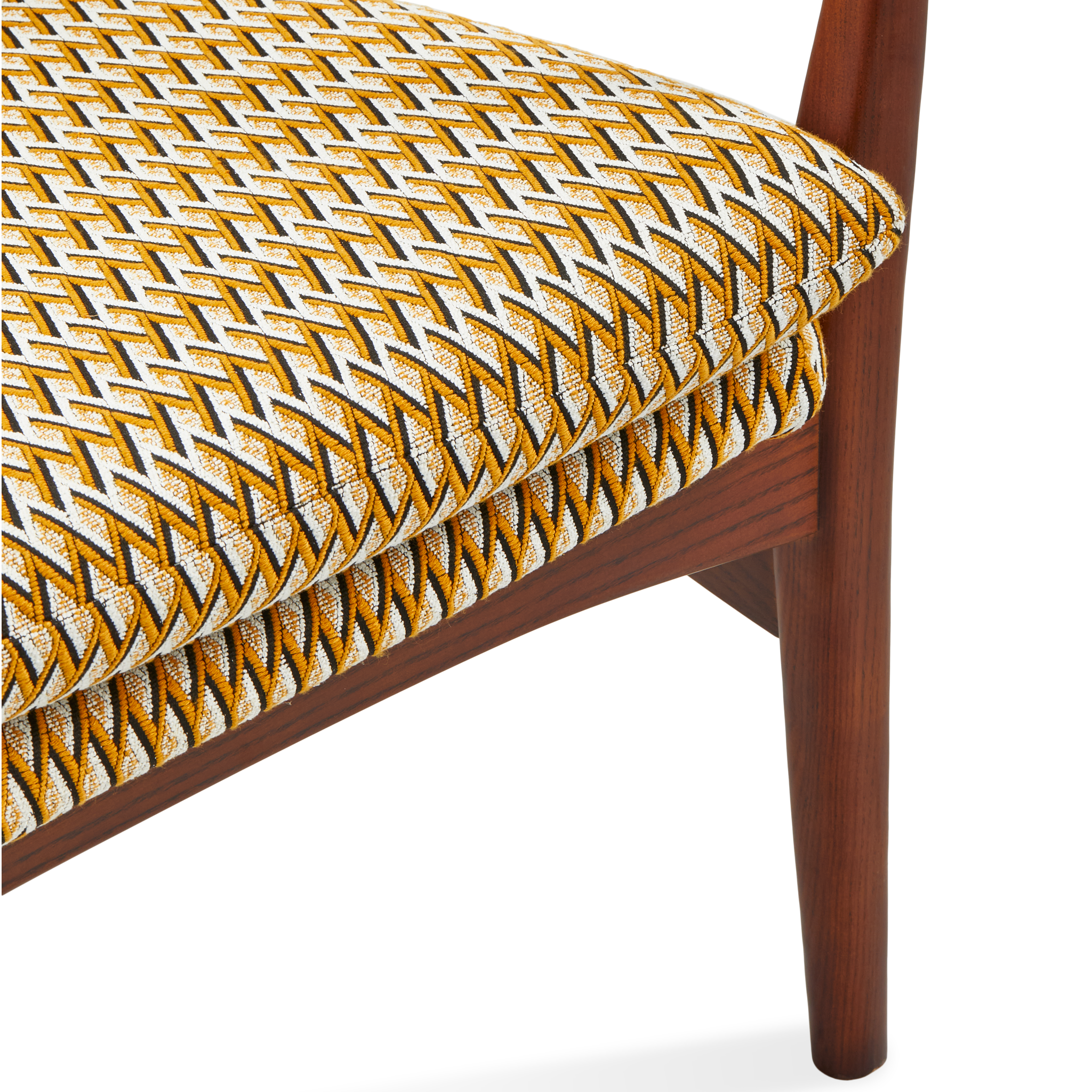 Polspotten Peggy Chair in warmen Gelb-Braun-Tönen