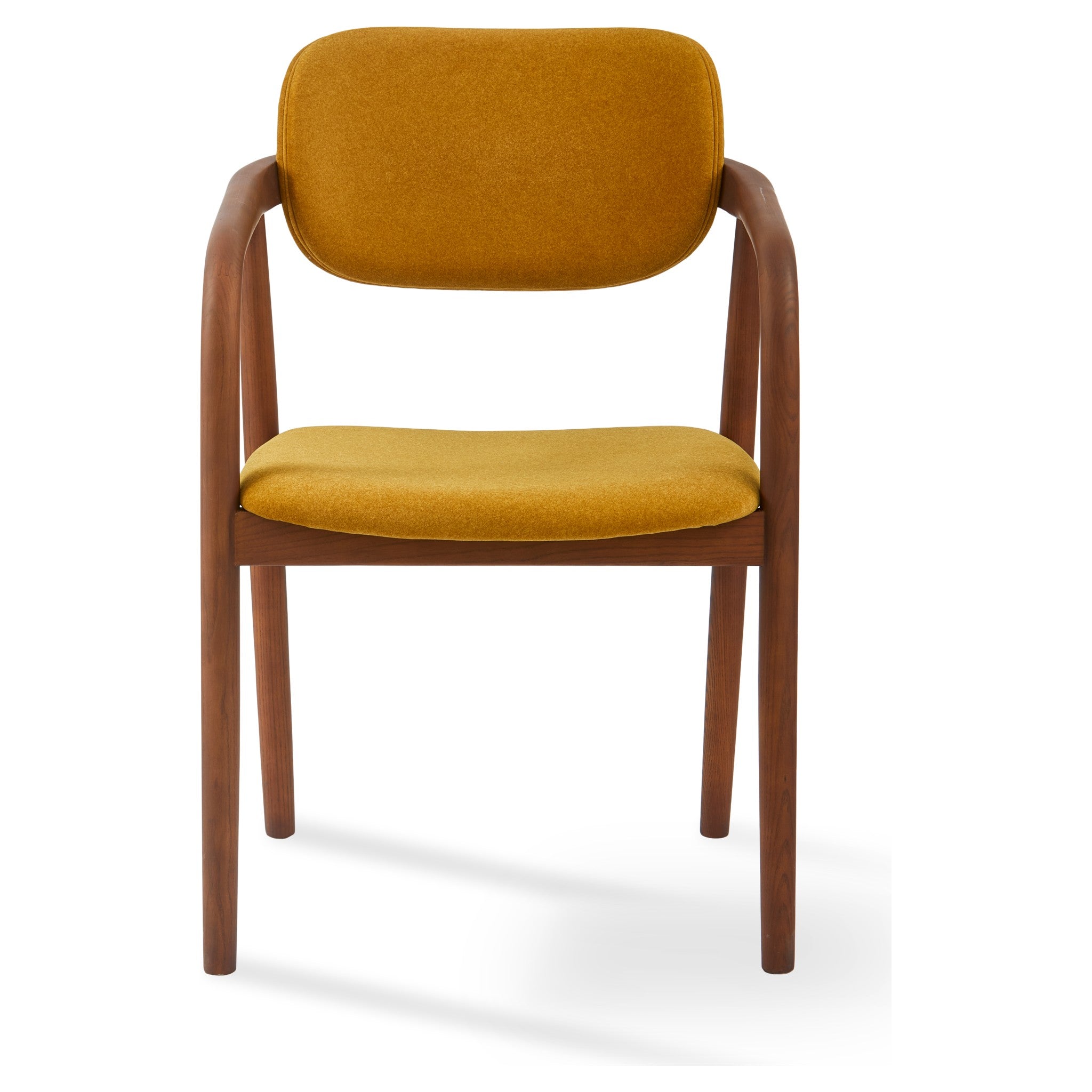 Gelber Soft Henry Armlehnstuhl mit organischem Design