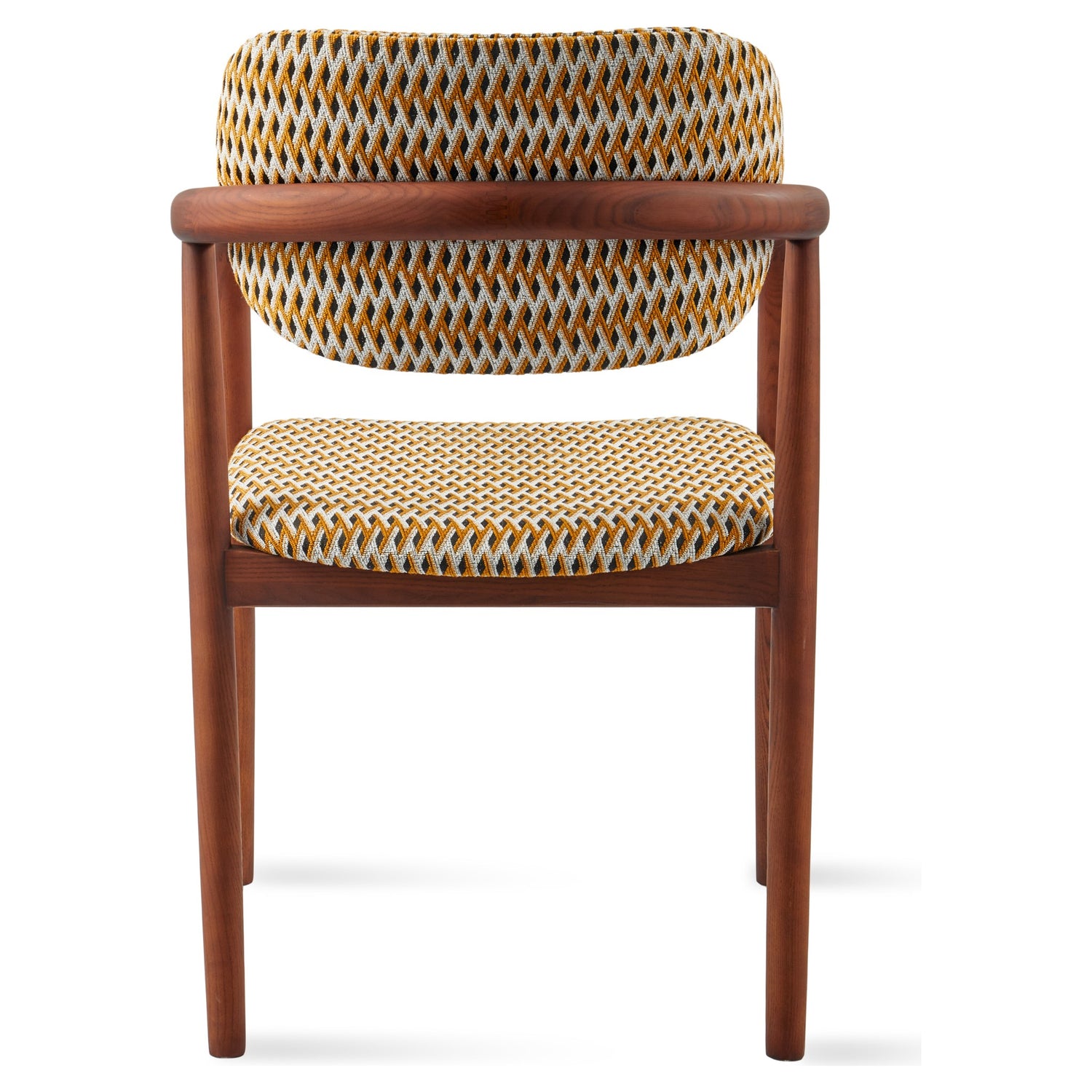 Esszimmerstuhl in Naturfarben mit ergonomischer Lehne