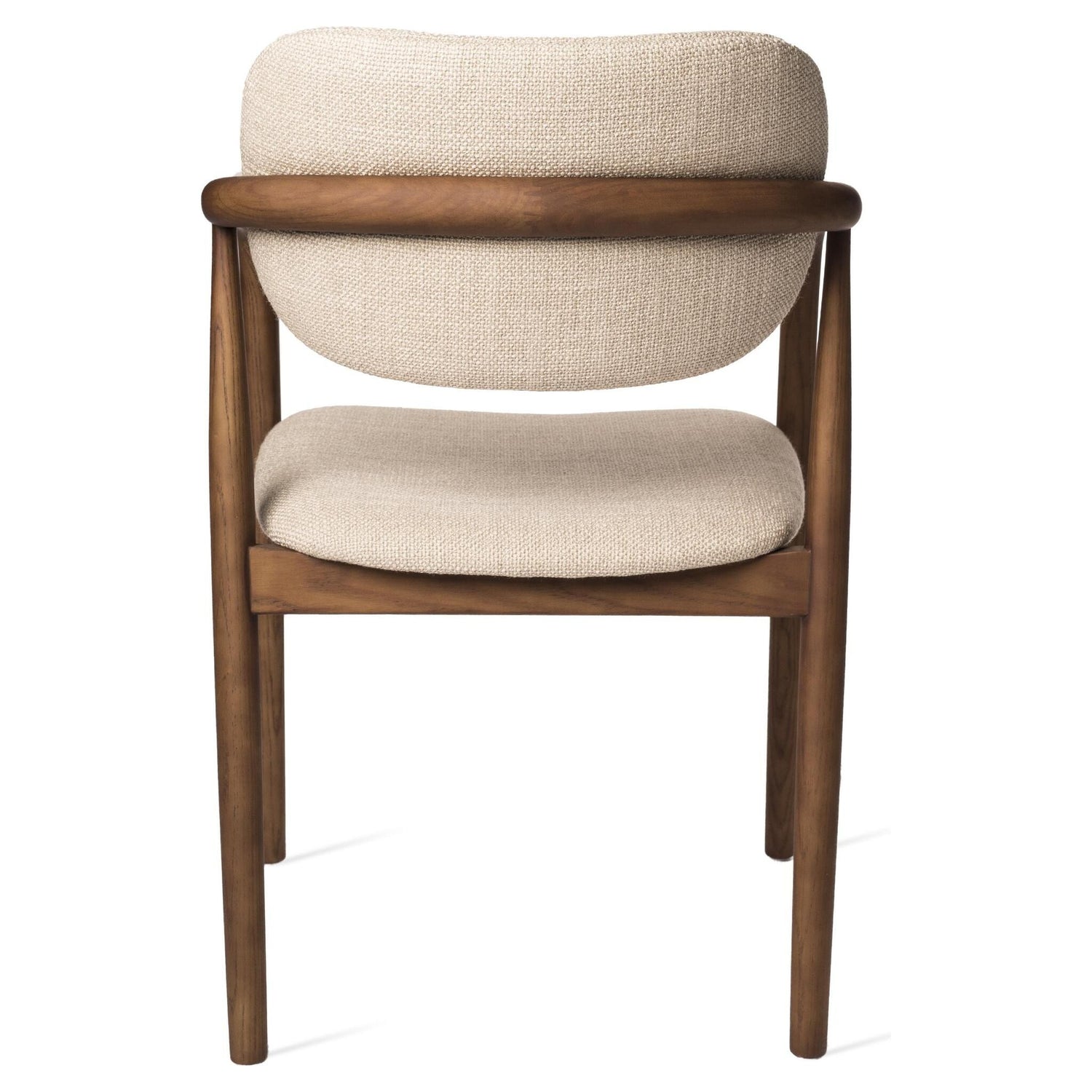 Beiger Polsterstuhl mit geschwungenen Armlehnen von Pols Potten