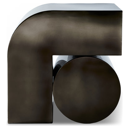 Moderner Side Table aus recyceltem Metall in Schwarz von Polspotten