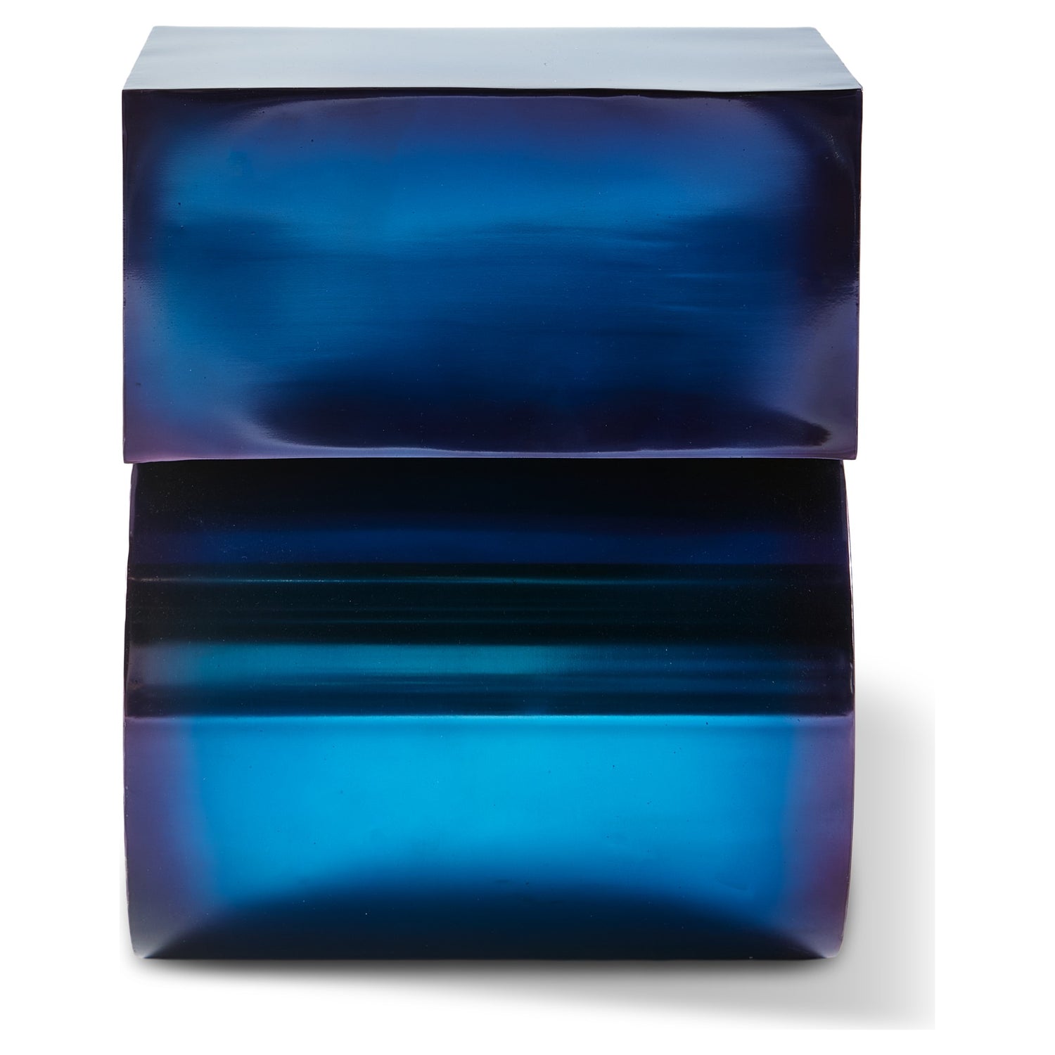 KOMBO Tisch mit elektroplattierter Oberfläche in Blau von Polspotten