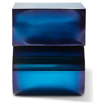 KOMBO Tisch mit elektroplattierter Oberfläche in Blau von Polspotten